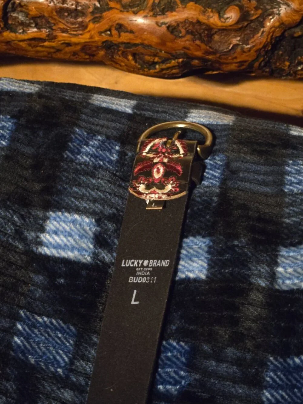 Women's Lucky Brand Leather Belt L. EUC - Picture 4 of 4
